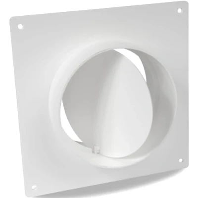 Abbildung von 100 mm Rohrverbinderflansch, Kunststoff, gerader Rohrflansch für Heizung, Kühlung, Belüftungssystem (10 cm mit Ventil)