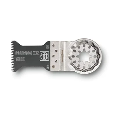 Abbildung von FEIN E Cut Precision Sägeblatt, Ve. 1 St., Breite 35 mm, Länge 50 Aufnahme Starlock, Doppelreihige Japan Verzahnung für alle Holzwerkstoffe, Gipskarton und weiche Kunststoffe