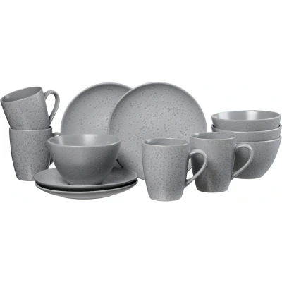 Abbildung von Ritzenhoff &amp; Breker Frühstücks Geschirrset &quot;Service, Kitwe (Teller, Schale, Kaffeebecher)&quot;, (Set, 12 tlg., 4 Kaffeebecher (370 ml), Schalen, Frühstücksteller), Reaktivglasur, jedes Stück ein Unikat, Teile, für Personen