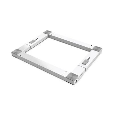 Abbildung von Meliconi Base Wash Pro, Universal Waschmaschinenbasis mit Rollen, Anti Vibrationsfunktion, Größenverstellbar, Abnehmbare Seitenbremsen, für Tiefen von 38 bis 60 cm, Belastbarkeit 250 kg, Weiß