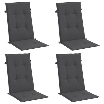 Abbildung von vidaXL Sitzauflage Hochlehner Auflagen 4 Stk. Melange Anthrazit 120x50x4 cm Stoff, (4 St)
