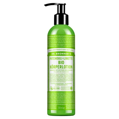 Abbildung von Dr. Bronner ́s BIO BODY Lotion 240ML Feuchtigkeitspflege patchoulilimette, Damen, Größe: 240 ml, Patchouli limette