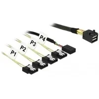 Abbildung von Adapterkabel Mini SAS HD SFF 8643 &gt; 4x SATA 7Pin