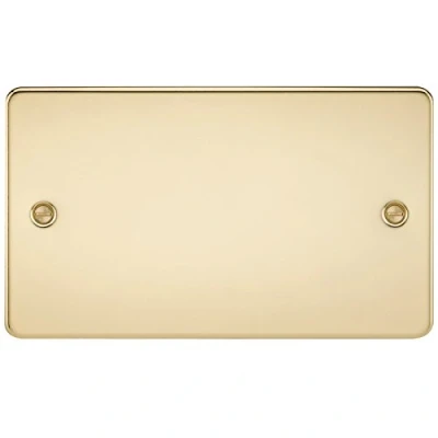 Abbildung von Knightsbridge FPAV8360PB Abdeckplatte, flach, 2G, Messing poliert