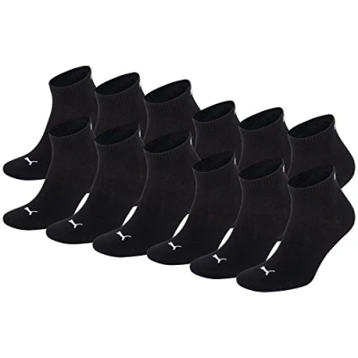 Abbildung von Puma Herren Quarters Sportsocken 12er Pack, Schwarz, 39 42