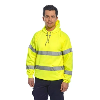 Abbildung von Portwest Warnschutz Kapuzen Sweat Shirt, Größe: 4XL, Farbe: Gelb, B304YER4XL