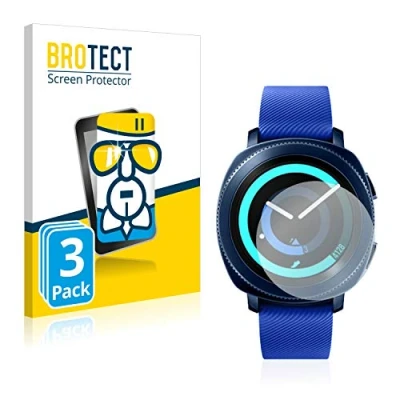 Abbildung von BROTECT Schutzglas für Samsung Gear Sport (3 Stück) Schutzfolie Panzer Folie Glas [Extrem Kratzfest 9H, Anti Fingerprint, Ultra Transparent]
