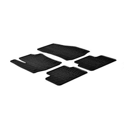 Abbildung von Gledring 0087 Fußmattensatz Gummi vorne und hinten 4 schwarz 750mm 550mm OPEL: Meriva B