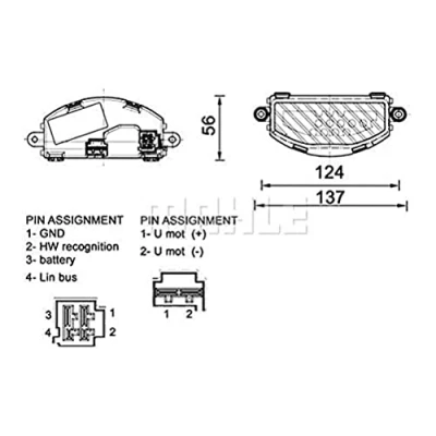 Abbildung von MAHLE ORIGINAL ABR 155 000P Regler, Innenraumgebläse