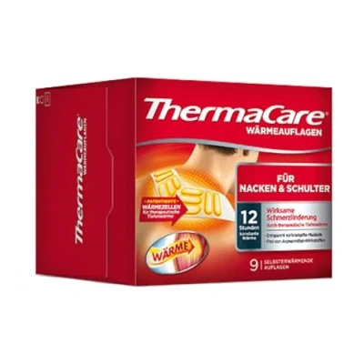 Abbildung von ThermaCare Nacken, 9 Stück, Wärmepflaster für Schulter und Handgelenk, wirksam Nackenschmerzen lindern, Originalware von Angelini Pharma Deutschland