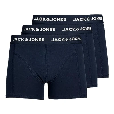 Abbildung von Jack &amp; Jones Jacanthony Trunks 3PACK Panties, Herren, Größe: Large, Blue nights