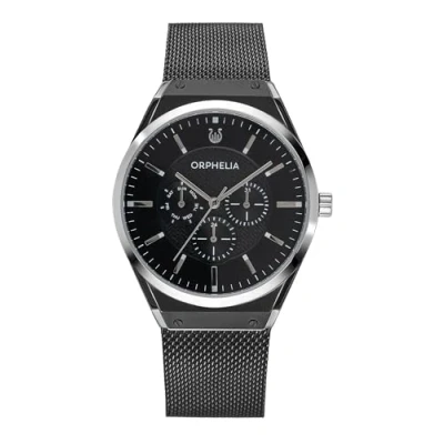 Abbildung von Orphelia Herren Multi Zifferblatt Quarz Uhr Saffiano, Schwarz
