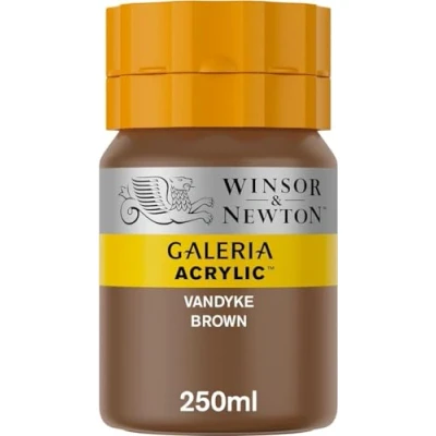 Abbildung von Winsor &amp; Newton 2137676 Galeria Acrylfarbe, hohe Pigmentierung, lichtecht, buttrige Konsistenz, 250 ml Tube Vandyke Braun