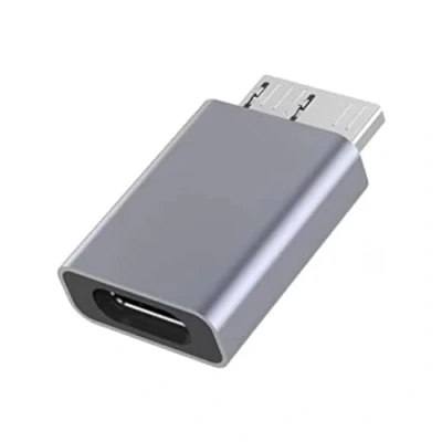 Abbildung von PremiumCord Adapter USB C auf 3.0 Micro B, Buchse Stecker, Super Speed ​​5 Gbit/s, Aluminium, Farbe: Space Grau