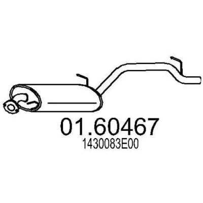 Abbildung von MTS 01.60467 Endschalldämpfer 1200 SUZUKI: Wagon R+ II Schrägheck