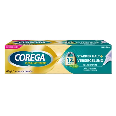 Abbildung von Corega Ultra Haftcreme Starker Halt + Versiegelung 40 g