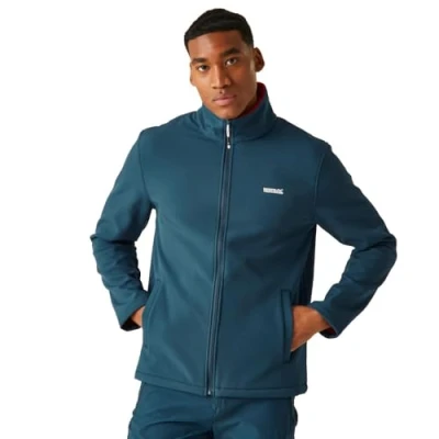 Abbildung von Regatta Herren Men&#039;s Cera V Jacket Softshell, Moonlight Denim(Danger Red), L