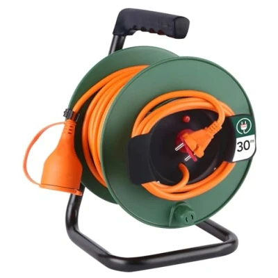 Abbildung von Electraline Kabeltrommel für Gärten , grün, 20866138FG, 30 M