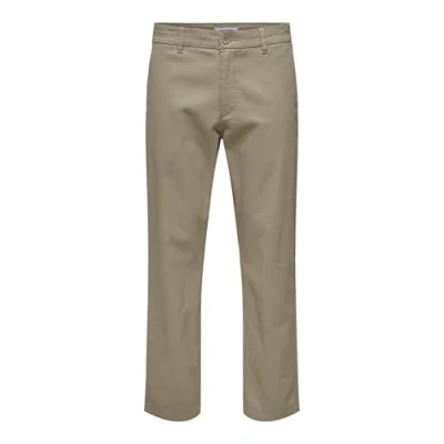Abbildung von Only &amp; Sons Onsnicky Straight PANT Stoffhose, Herren, Größe: 34x32, Chinchilla