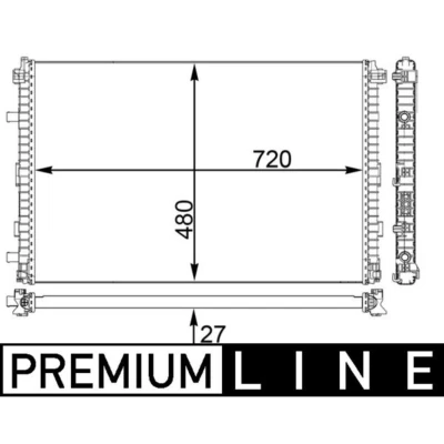 Abbildung von MAHLE ORIGINAL CIR 24 000P Niedertemperaturkühler, Ladeluftkühler