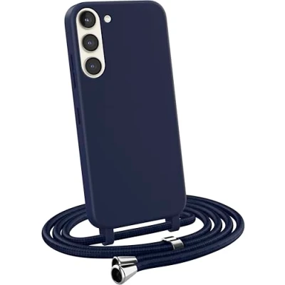 Abbildung von MyGadget Handykette für Samsung Galaxy S23 Plus [ Hülle mit verstellbaren Band ] TPU Handyhülle Handyband zum Umhängen Kordel Schnur Case Schutzhülle Lila