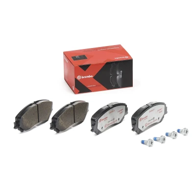 Abbildung von BREMBO P 68 067X Bremsbelagsatz exkl. Verschleißwarnkontakt mit Bremssattelschrauben ohne Zubehör RENAULT: Talisman Limousine, Grandtour