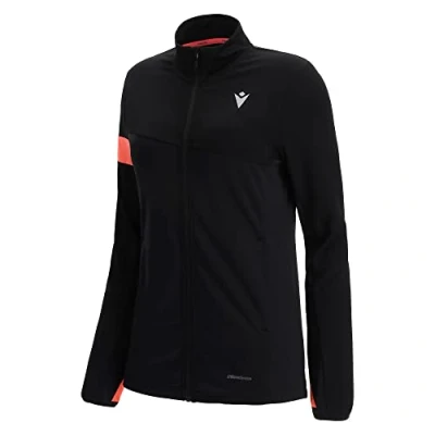 Abbildung von Macron Damen Run Scc Corina Light Stretch Full Zip Top Blk/Ncor Wmn Sweatshirt, Schwarz Koralle, XS