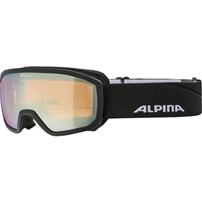 Abbildung von ALPINA SCARABEO JR. Q LITE Verspiegelte, Kontrastverstärkende OTG Skibrille Mit 100% UV Schutz Für Kinder, black, One Size