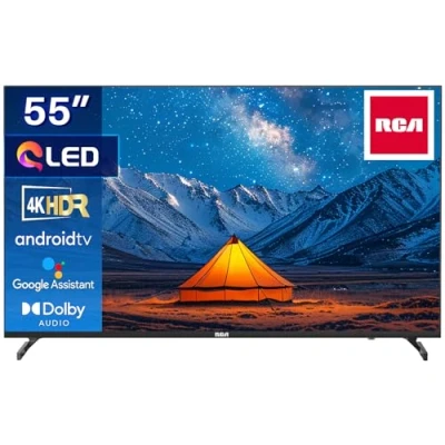 Abbildung von RCA 55 Zoll (139 cm) Smart TV QLED 4K UHD HDR Android Fernseher WiFi, Bluetooth