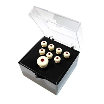 Abbildung von Martin Bridge and End Pin Set, White with Abalone Inlay 18APP60 Natural