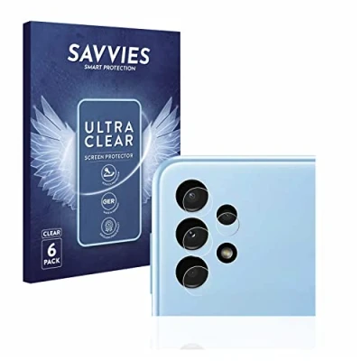 Abbildung von Savvies 6 Stück Schutzfolie für Samsung Galaxy A13 (NUR Kameraschutz) Displayschutz Folie Ultra Transparent