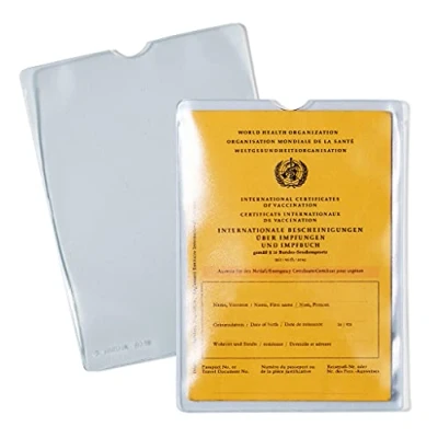 Abbildung von HERMA 5022 Ausweishülle transparent, 25 Stück, Impfpass Hülle für alten Impfausweis Impfbuch, Ausweishalter zum Schutz Sparbücher Dokumente im DIN A6 Format, Plastik Kartenhüllen Schutzhüllen Set