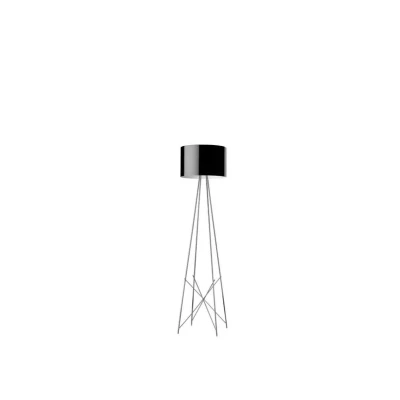 Abbildung von FLOS Ray F2 Stehleuchte, schwarzer Schirm, Dimmer