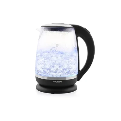 Abbildung von HYUNDAI ELECTRONICS VK 745 Glas Wasserkocher I 2 200 W Liter Beleuchtung Überhitzungsschutz Wasserstandanzeige