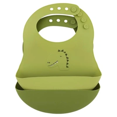 Abbildung von Trixie Silikon Lätzchen, 2er Pack Mr. Dino