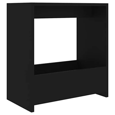 Abbildung von vidaXL Beistelltisch Couchtisch Wohnzimmertisch Kaffeetisch Sofatisch Teetisch Tisch Wohnzimmer Zeitungsständer Schwarz 50x26x50cm Holzwerkstoff