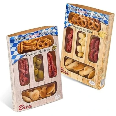 Abbildung von WURSTBARON® Salami Snack Selection Premium Set Salami, Olive, Käse, Brezeln