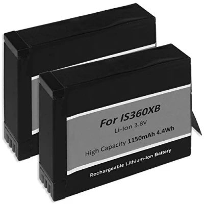 Abbildung von 2X Akku kompatibel zu CINOXBT, CINOXBT/A für Insta360 One X 360 Action Cam [Li Ion / 1150mAh 3.8V]