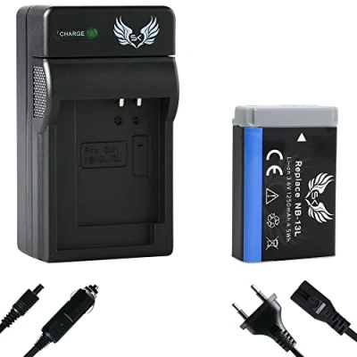 Abbildung von SK Akku Ersatz für Canon NB 13L 1250mAh + Charger PowerShot G1 X Mark III / G5 G9 II G7 SX720 HS SX730 SX740