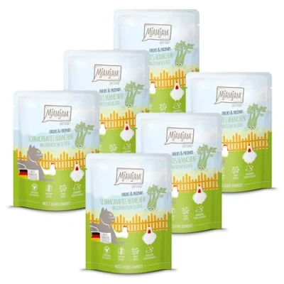 Abbildung von MjAMjAM Quetschie Chicks &amp; Friends schmackhaftes Hühnchen an gedünstetem Sellerie 6 x 300g