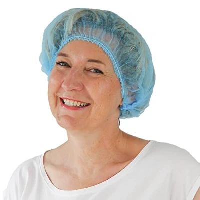 Abbildung von ARNOMED Haarnetze Einweg XL, Umfang 55 cm, 100 Stk. blaue PP für die Küche, Haube als Arzt Zubehör, Kopfhaube, Hair Cover, Haarnetz Herren/Damen, Bonet Haare