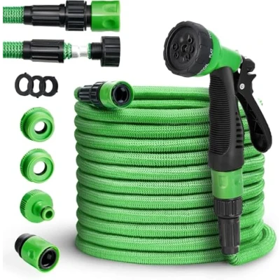 Abbildung von tillvex flexiSchlauch Flexibler Gartenschlauch 30m ausgedehnt, Testurteil GUT, Wasserschlauch flexibel, Gartenteichschlauch dehnbar