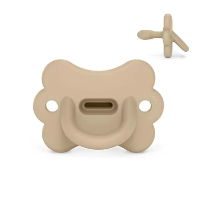 Abbildung von Suavinex, Silikon Schnuller, für Babys 6/18 Monate, mit physiologischem SX Pro Sauger, weich &amp; flexibel, ideal zum Schlafen, respektiert die Mundentwicklung, Butterfly, Irish Cream