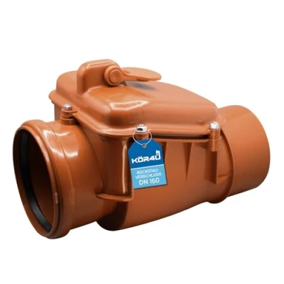 Abbildung von kör4u Rückstauklappe DN 160, orange, Abwasser, Rattenschutz, Rückstauverschluss (DN 160)