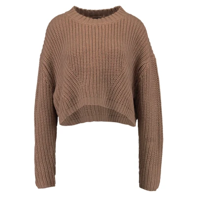 Abbildung von Urban Classics WIDE Strickpullover, Damen, Größe: Medium, Taupe