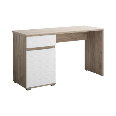 Abbildung von INOSIGN Schreibtisch &quot;Elan&quot;, Breite 130 cm, Front in Rillenoptik, grifflos, ABS Schutzkanten