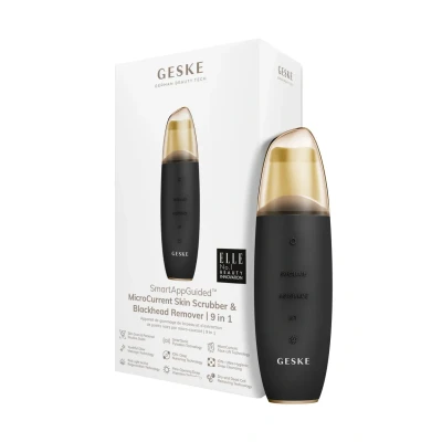 Abbildung von Geske SMARTAPPGUIDED Microcurrent SKIN Scrubber Blackhead Remover 9 IN 1 Gesichtspflege Zubehör, Größe: One Size, Gray