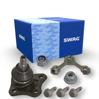Abbildung von SWAG 30 78 0034 Traggelenk Vorderachse rechts, unten mit Anbaumaterial für Querlenker VOLKSWAGEN: Golf 4 Schrägheck, Variant, Bora Limousine