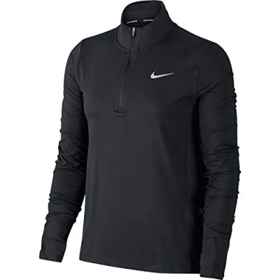 Abbildung von Nike Performance W NK Element TOP HZ Langarmshirt, Damen, Größe: Large, Medium olive/olive aura heather/silver