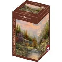 Abbildung von Holzpuzzle Thomas Kinkade Studios: Bergkulisse mit Bach
